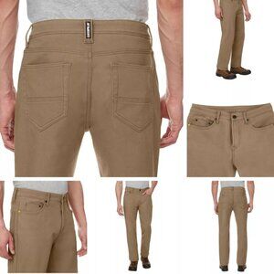 CAT Fleece Lined Canvas Pant Size 40x29 Tan Outdoors Work Hiking